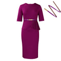 D521  foreign trade women's clothing  summer new fashion solid color ol bodycon african european and american dress