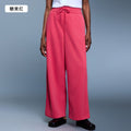 Women's fall/winter fleece-lined thickened straight-leg wide-leg pants - loose fit, warm, slimming, casual, and athletic long pants d25133