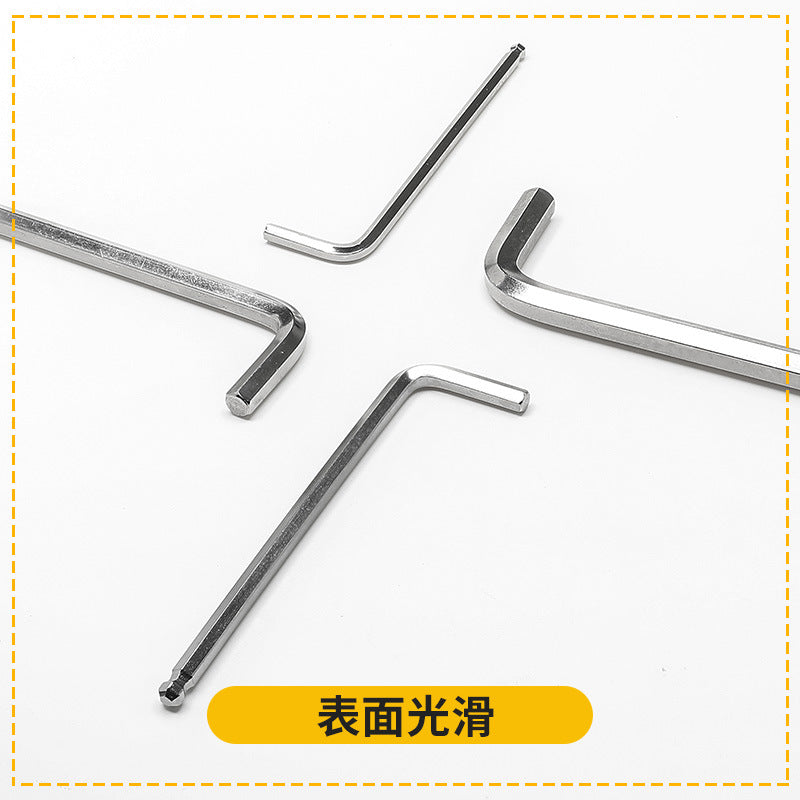 Ball Wrench Tool Hexagonal Ball Wrench Extended Nickel Plated Manual Small Wrench M2/M3/M4/M5/M6