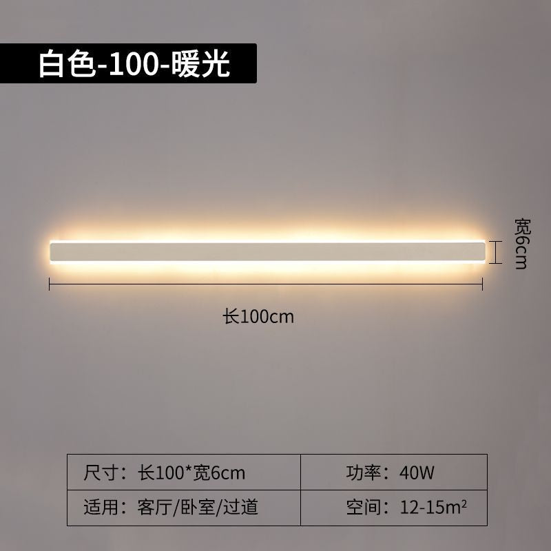 Long strip wall lamp modern casual living room sofa background wall lamp normcore bedroom bedside lamp aisle staircase lamp