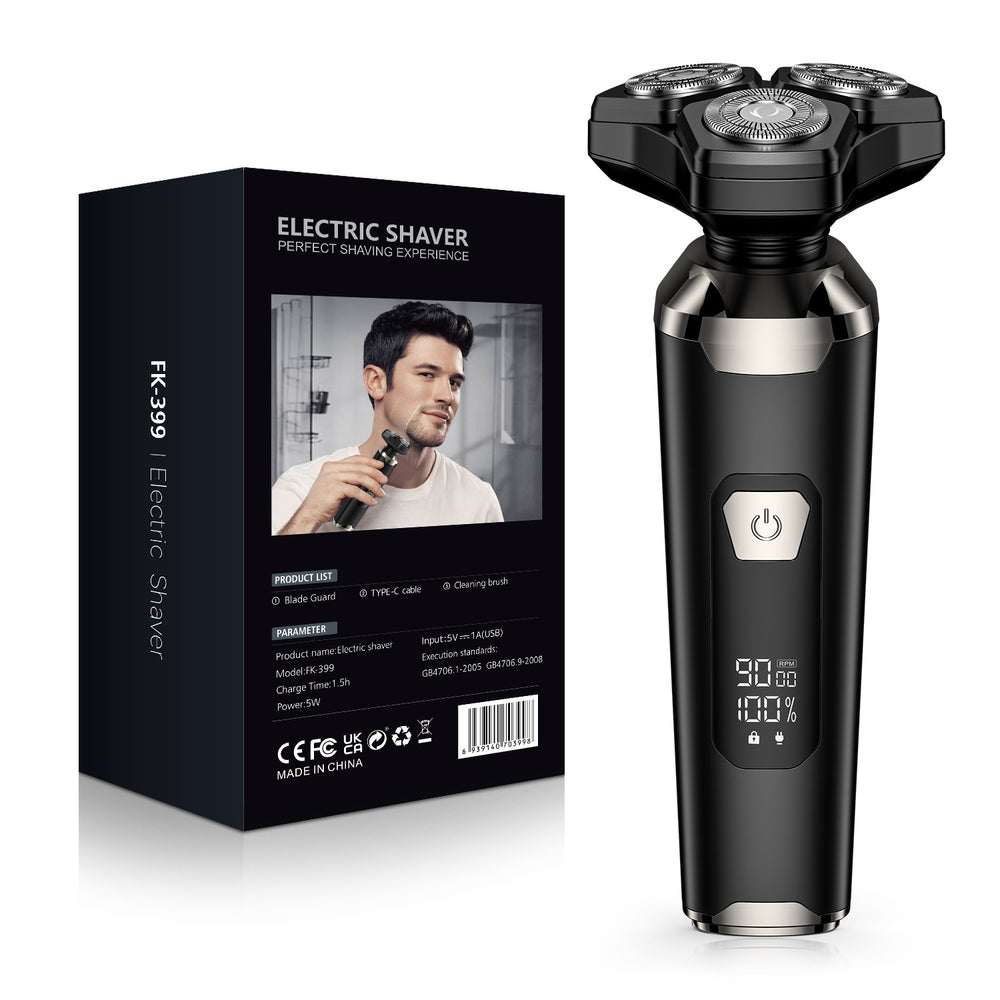 Magnetic floating foil 3-blade electric shaver for men, full body washable, usb quick charge, cross-border shaving razor