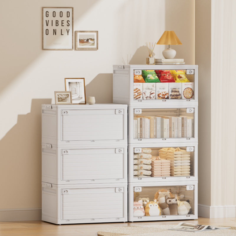 Household storage box Foldable large-capacity storage box Snack sorting box Clothing toys Dust-proof storage box with lid