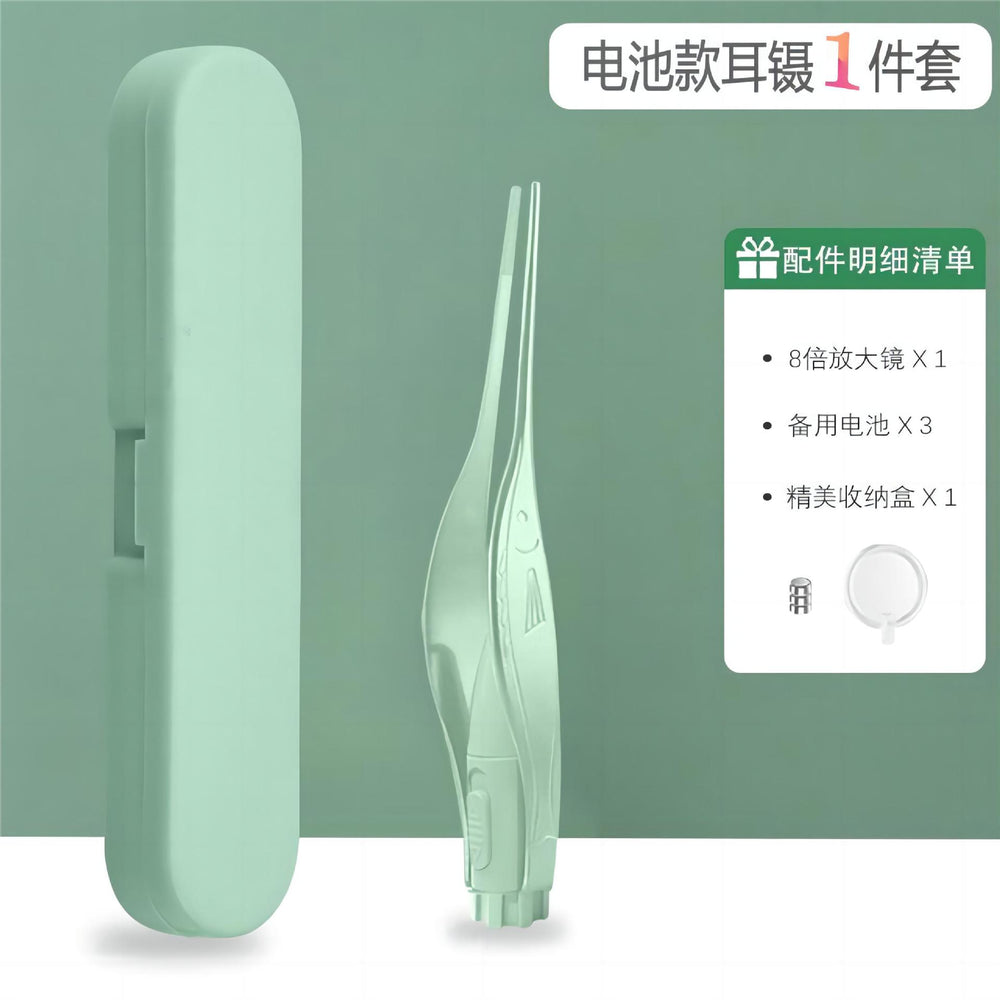 Glowing ear spoon & earwax tweezer set - kids' ear cleaning kit with visual inspection - baby ear pick - in stock & ready to ship