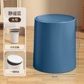 Flip-top trash can for home living room bathroom kitchen toilet large push-type double barrel large capacity round wastebasket