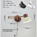Bedside wall lamp hanging wall lamp creative casual study learning foldable telescopic rotate rocker arm lamp