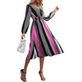 listing: new  women's original fashion v-neck polka dot lantern sleeve dress