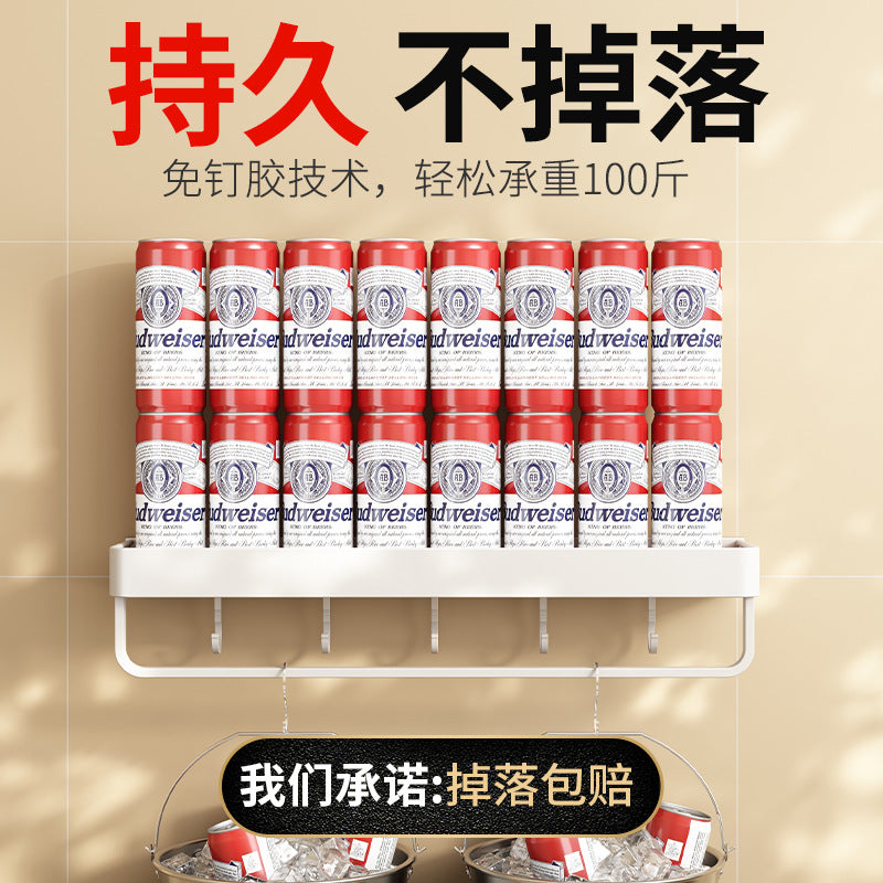 White bathroom rack, no punching toilet, toilet wall storage rack, toilet washstand, wall-mounted