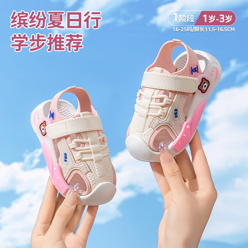 Kids' sandals: new summer collection - soft sole, cartoon design, velcro closure, perfect for girls (toddler to big kid), baby beach sandals