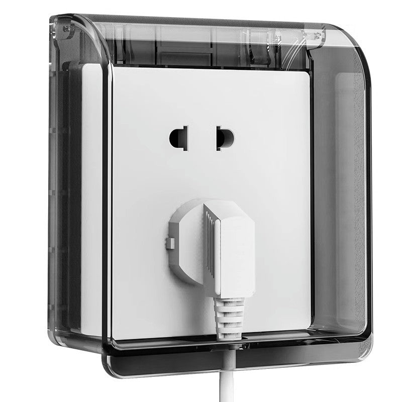 86-Type bathroom switch socket waterproof box, bathroom waterproof cover, socket protective cover, concealed splash-proof box wholesale