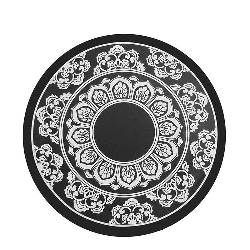 Car anti-slip mat blue and white porcelain storage mat car center console high temperature resistant round high viscosity lotus mobile phone anti-slip mat