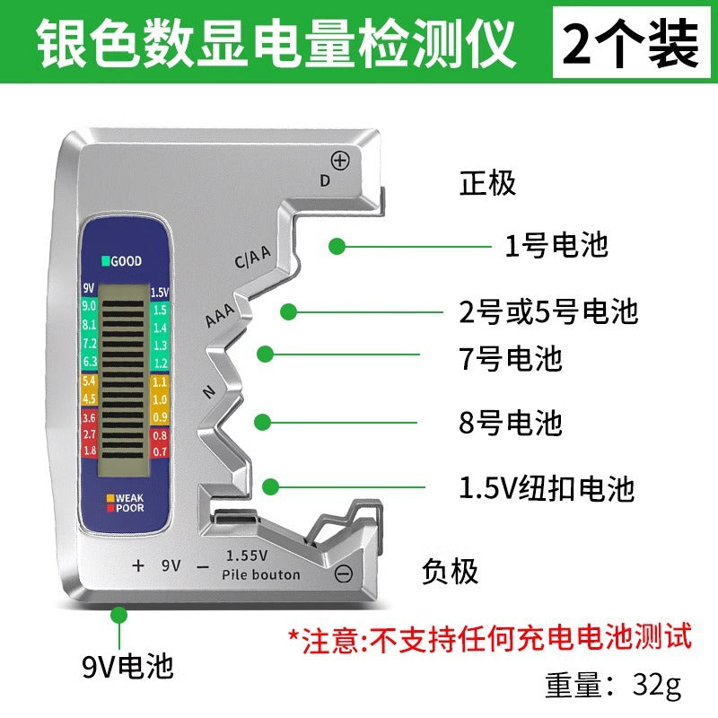 Baolian battery capacity tester, battery capacity meter, battery tester display, remaining battery level digital display