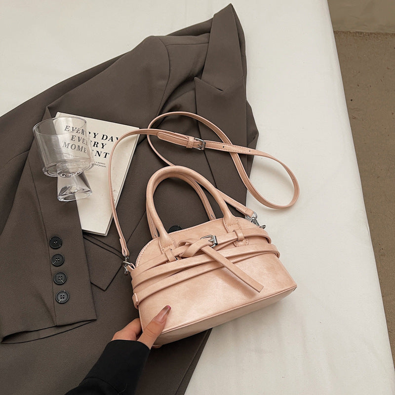 Cross-border handbag women's 2025 new Korean version ins versatile shoulder bag high-end niche design shell bag