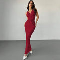 summer  fashion sexy deep v sleeveless backless evening gown fashion dress for women (us/eu)