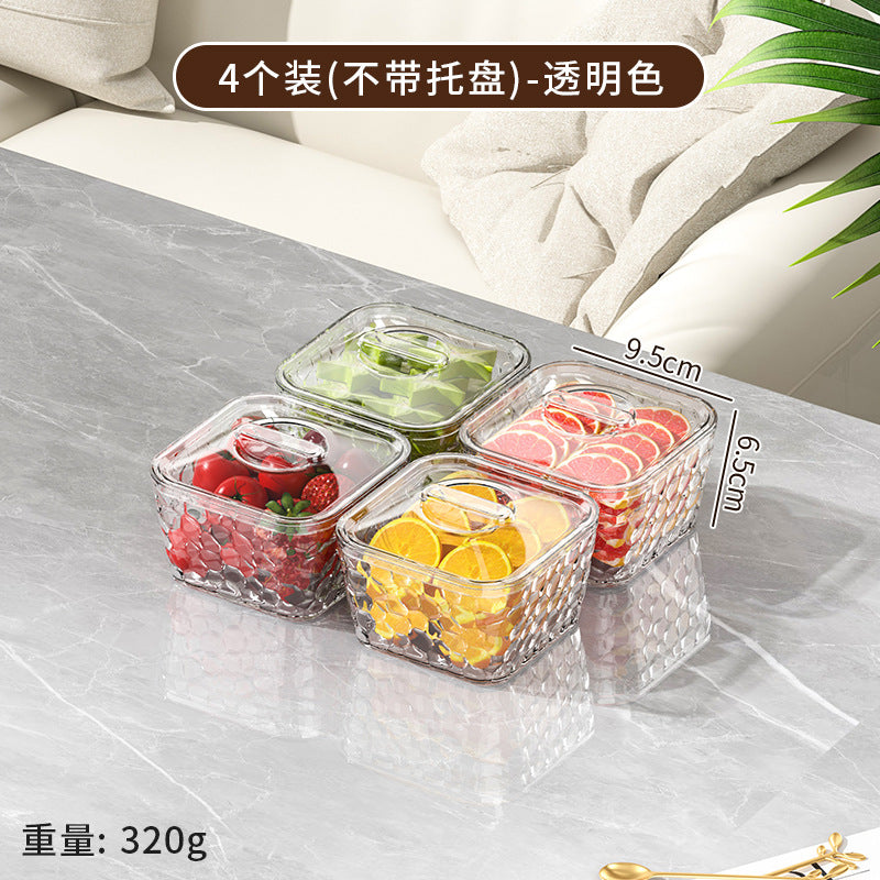 Customizable tray cross-border home living room high-end candy classification PET dried fruit box KTV grid snack fruit box