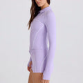 new arrival quick-drying yoga wear long sleeves sports fashion bodybuilding slim fit tops zipper sun protection clothing breathable outwear