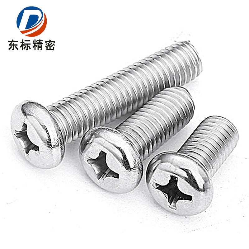 Non-standard custom 304 cross pan head screw PM round head tooth screw 316 stainless steel round head mechanical screw