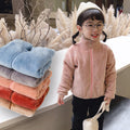 fall/winter new solid color zip-up long sleeve stand collar outdoor korean style girls' fleece-lined jacket - direct from the manufacturer