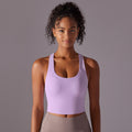 New arrival: seamless sports bra - sexy criss-cross back, yoga bra, shockproof, push-up, running, training, fitness tank top
