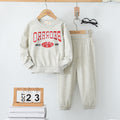 Girls' fall outfit: new letter embroidered sports sweatshirt and trendy sweatpants two-piece set for toddlers and young children - cross-border children's clothing