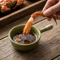 Retro handle seasoning ceramic dish japanese kiln restaurant dipping dish snack dish seasoning dishaccessible luxuryretro