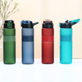 Factory-customized portable plastic water bottle, outdoor sports direct drink large capacity water jug, pop-up lid anti-scald space cup with straw