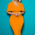 D199 cross-border  summer new arrival: solid color short-sleeve peach neckline, chic and stylish bodycon dress - european and american export style