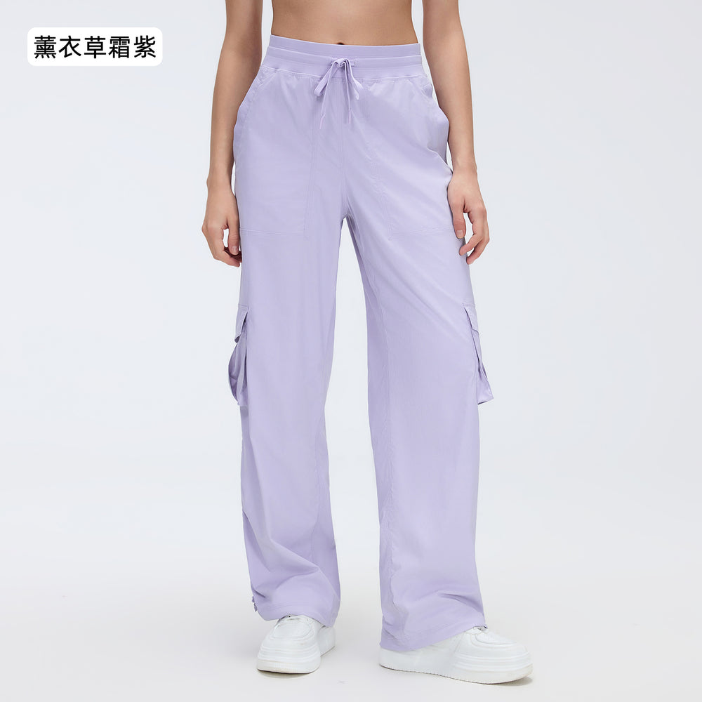 New outdoor running trousers - lightweight, quick-drying, multi-pocket, wide-leg cargo casual pants d25001