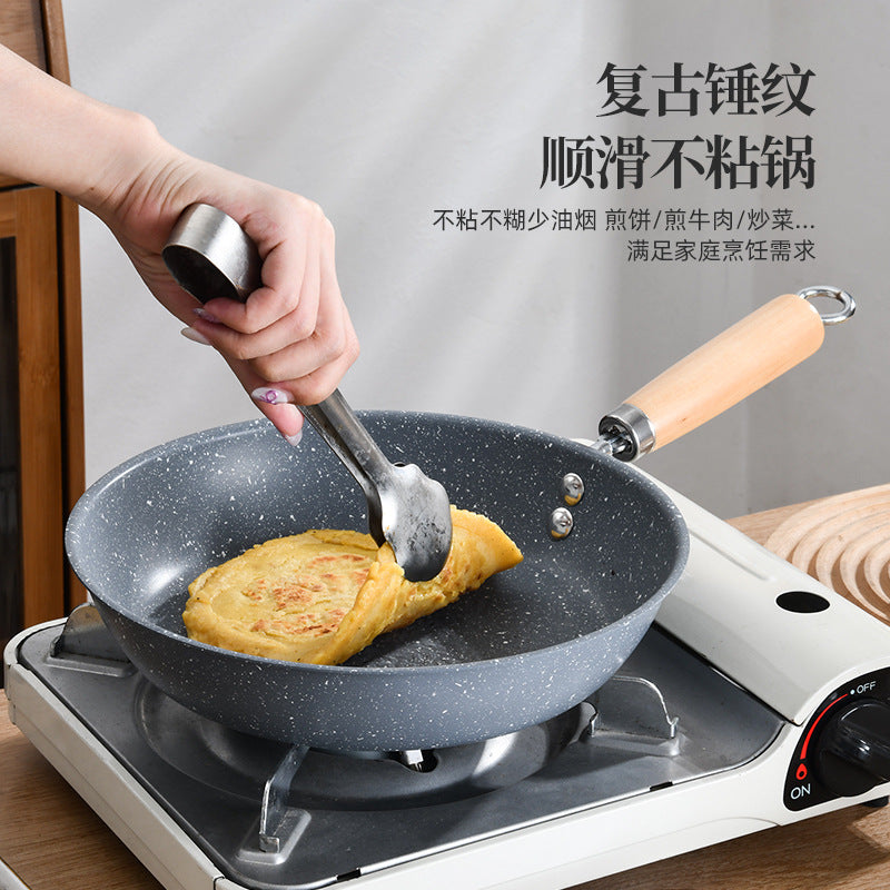 new arrival marble pattern pan for homekorean style frying pan multi-function non-stick boiler stove neutral wholesale