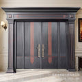 Zinc alloy villa door double door courtyard door entrance double door rural self-built house security door for home entrance door