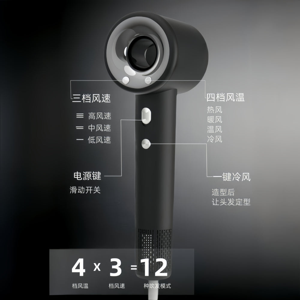 high-speed bladeless hair dryer for home hot and cold air negative ion hair dryer high-power hair salon hair dryer factory