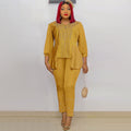 Aliexpress  style slim-fit office lady two-piece set: top and pants, european and american  foreign trade plus size women's clothing