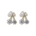 Zircon cherry pendant stud earrings - 2025 new arrival, unique minimalist fashion earrings, light luxury high-end earrings for women, wholesale