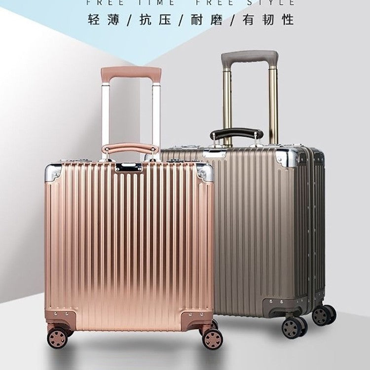 All-aluminum magnesium alloy trolley case 18-inch boarding case 20-inch suitcase bag all-metal small suitcase password box