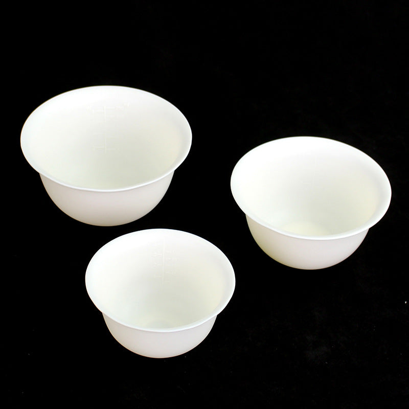 Beauty bowl spa mask mixing tool plastic mask bowl wholesale set - flat rim bowl