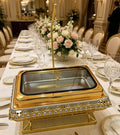 Gold stainless steel buffet chafing dish - 9l commercial kitchen hanging buffet warmer - in stock