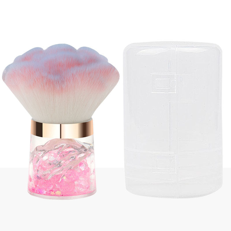 Travel portable diamond manicure dust brush mini mushroom head large cross-border beauty loose powder brush makeup brush portable