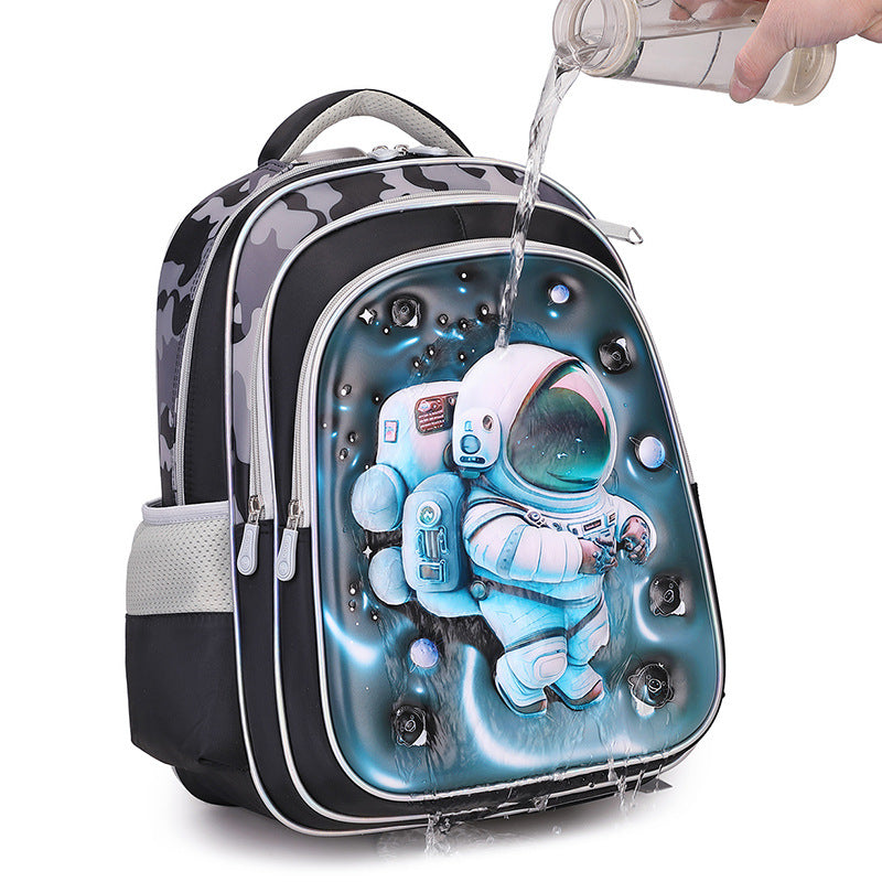 Ready-to-ship cross-border backpack set for grades 3-6. this two-piece backpack features a textured, glossy 3d leather design, perfect for elementary school students and designed to reduce the burden of carrying books