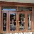 Zinc alloy glass panel door - stylish, bright, ideal for villas, country homes, and self-built houses - unbeatable value!