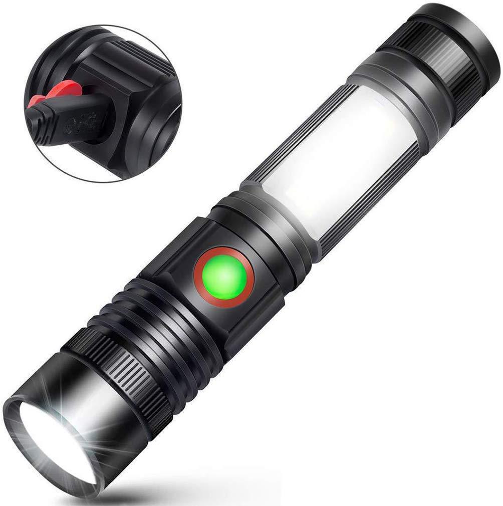Cross-border XHP50 flashlight, zoom power display USB charging strong light flashlight T6 flashlight