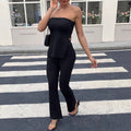 European and american cross-border sexy bandeau set - spring/summer hot seller - slimming bandeau top & high-stretch leggings