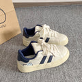 Thick soleeasiest for match german training white shoes women 2026new arrivalsummerniche styleretro leather surface heightened sports casual sneakers