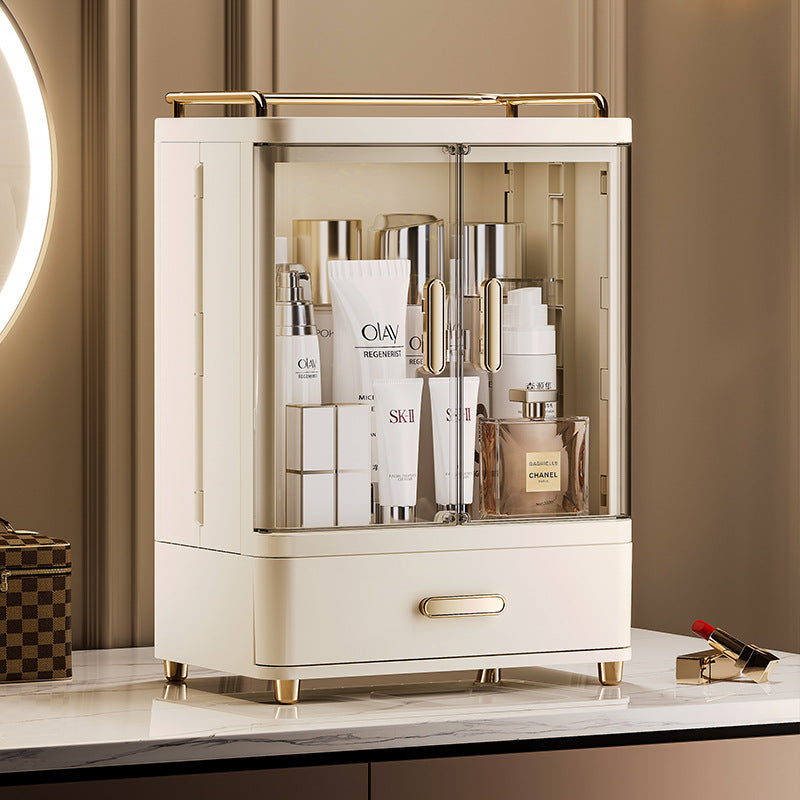 Cosmetics Storage Box Drawer Puff Lipstick Skin Care Products Desktop Premium Sense Transparent Dust Dresser Shelf