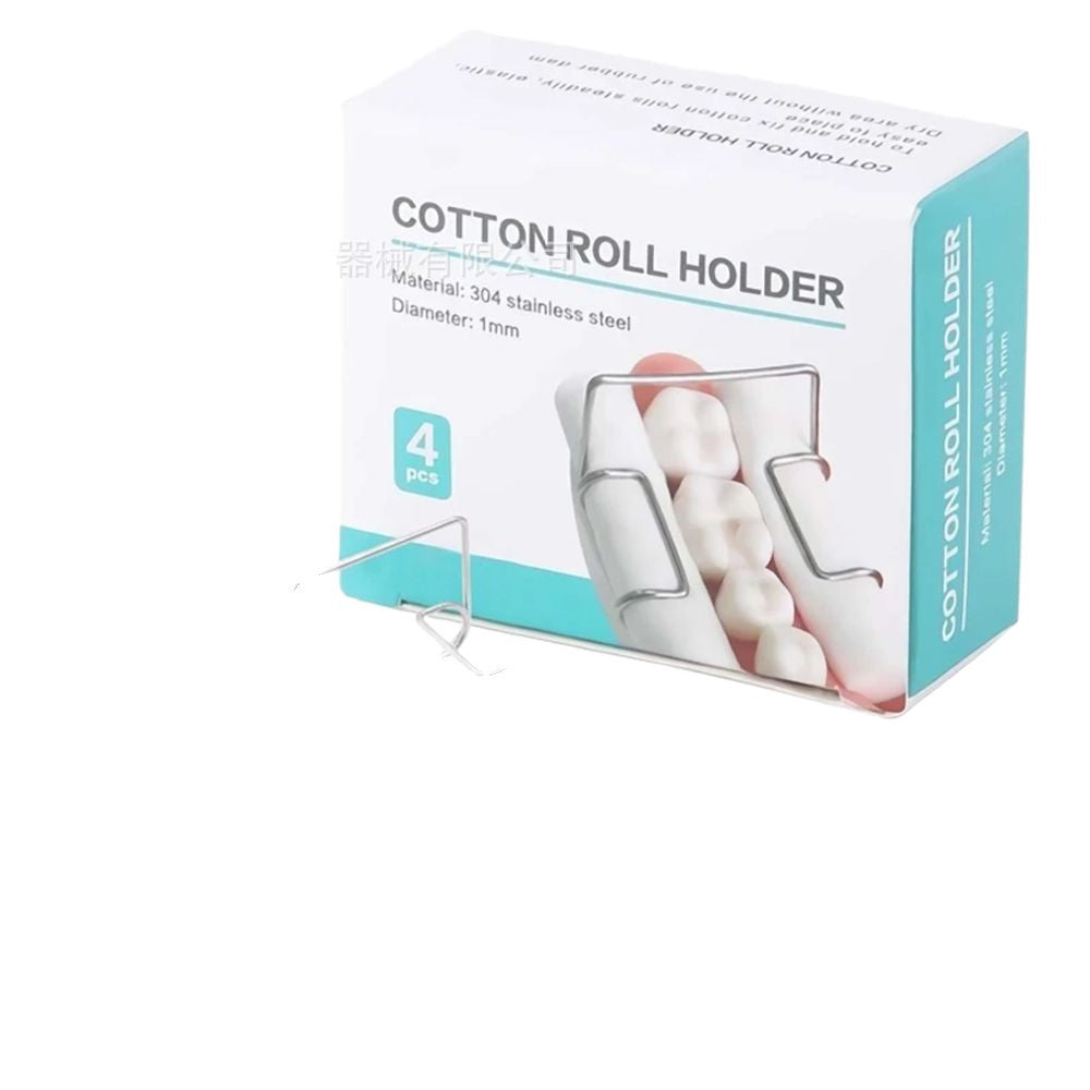 Ke cotton roll clip, stainless steel cotton roll clip, oral cotton roll fixing clip, dental cotton roll clip 4 pcs/box