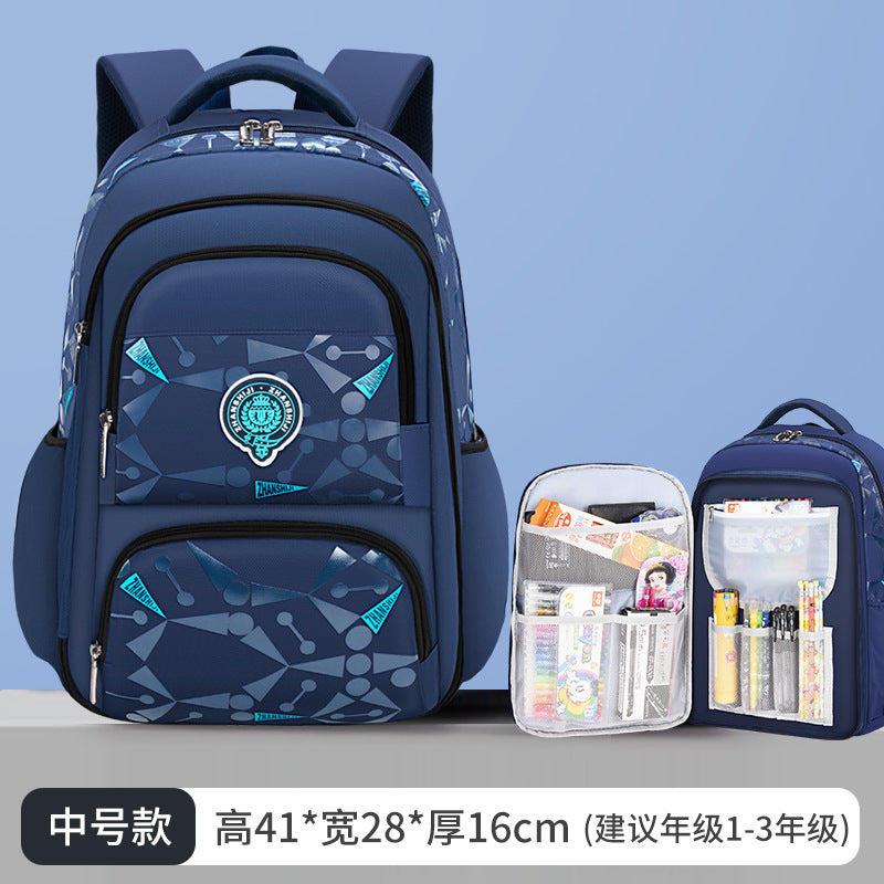 Refrigerator test door, children's schoolbag, backpack, boys and girls schoolbag, light and large-capacity backpack wholesale