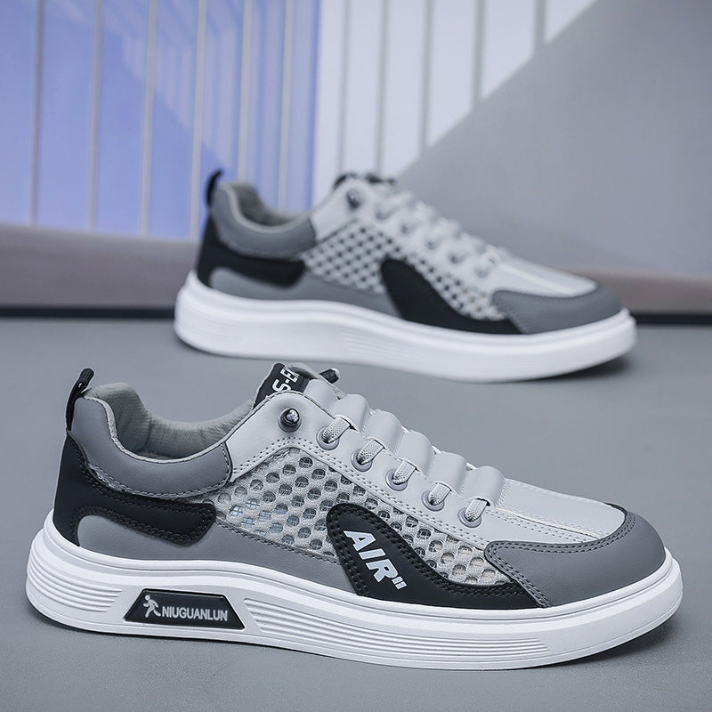 Men's shoes 2024 summer new arrival: large mesh sneakers - fashionable, trendy, versatile, non-slip, breathable mesh casual shoes, trendy sneakers