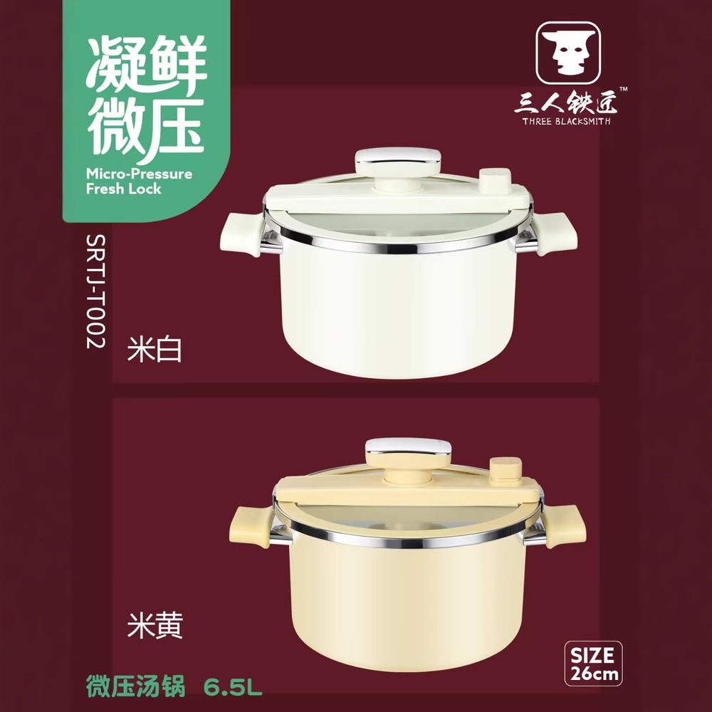 Three-person blacksmith micro-pressure soup pot for homelarge capacity stewing and soup pressure cooker cup soup pot new arrival enamel pot for cooking soup