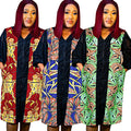 e-commerce   new zipper dress wax fabric with pockets african women's plus size skirt