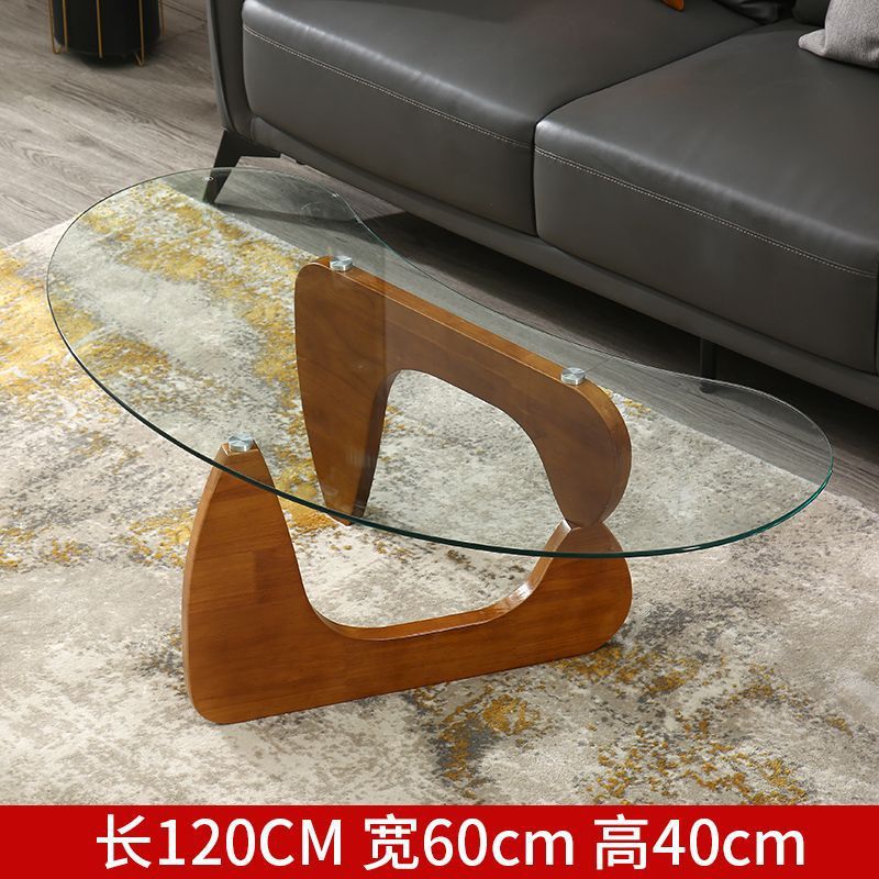 Internet celebrity designer yaguchi yu glass coffee table living room accessible luxury small apartment for home creative classy sofa side table