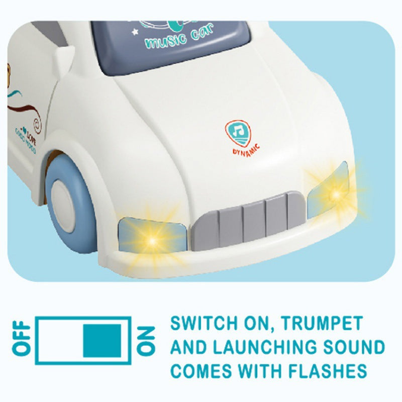 Cross-border export music car keychain children's science and education lighting music toys infant early education musical instrument toys