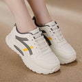 plus size women's leather sneakers - versatile, spring/autumn 2026 collection - running, flat, non-slip, fashionable casual shoes